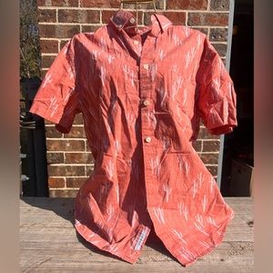 Orange Cactus Button Up Shirt Size M